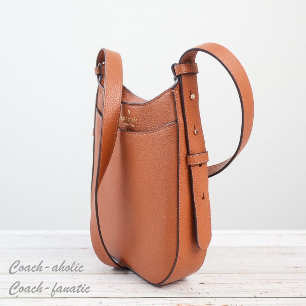 NWT Kate Spade New York Leila North South Leather Crossbody in Warm Gingerbread - Picture 6 of 10